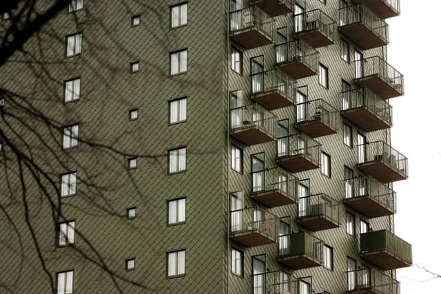 Contemporary building with balconies in Gothenburg, Sweden showcasing Nordic design.